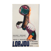 Bernard Lorjou, Galerie Drouant, 1972. Original exhibition poster made in lithograph