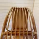 Large arch bookshelf "Pacific Rattan" sun cane bohemian chic