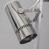 Vintage 70s metal floor lamp with two lights Italian design