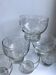 Set of 6 crystal champagne glasses engraved 50s-60s