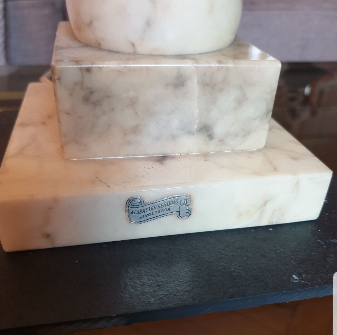 Italian marble foot lamp, 1970