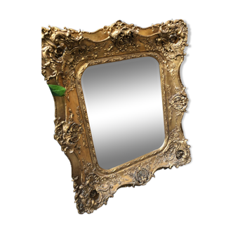 Mirror Rococo frame carved wood and paint "gold" 88x68cm