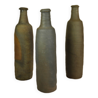 Set of 3 antique stoneware bottles from Ger