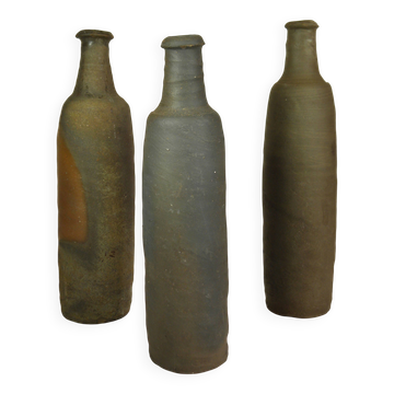 Set of 3 antique stoneware bottles from Ger
