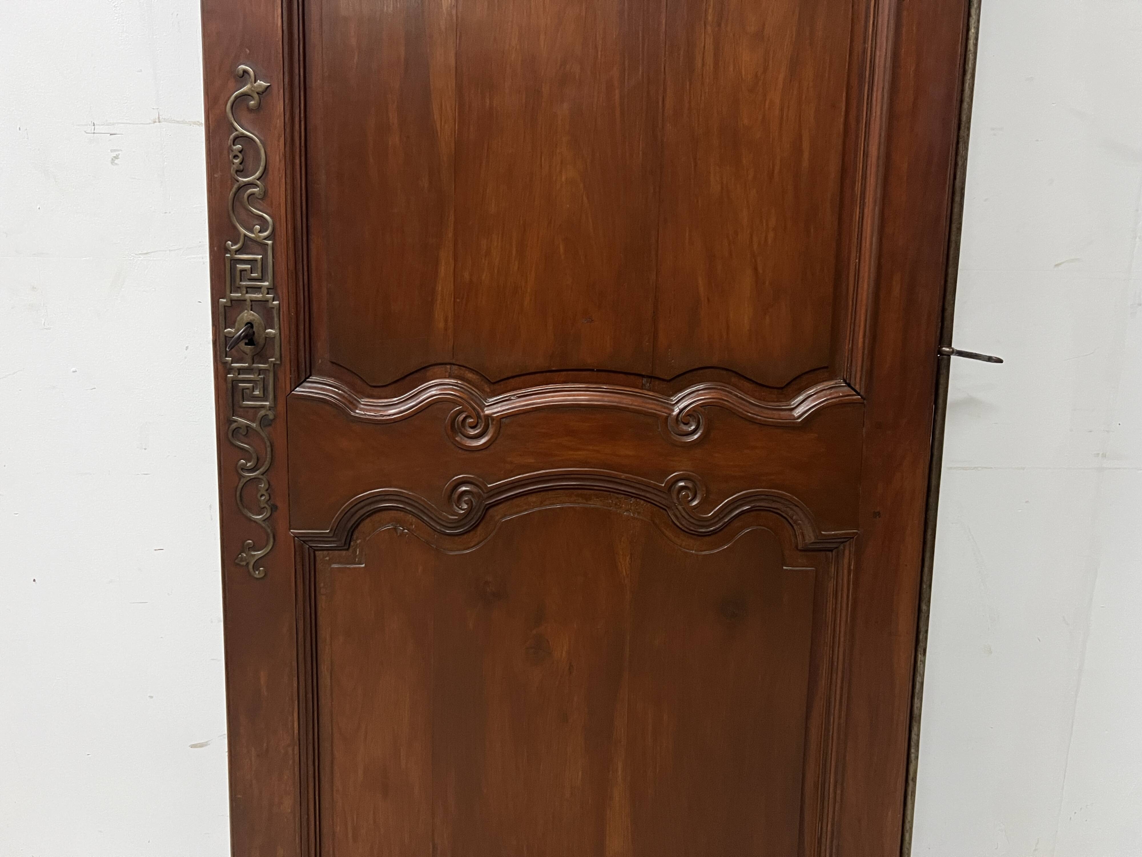 18th century solid cherry wood cupboard door