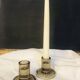 smoked glass candle holders