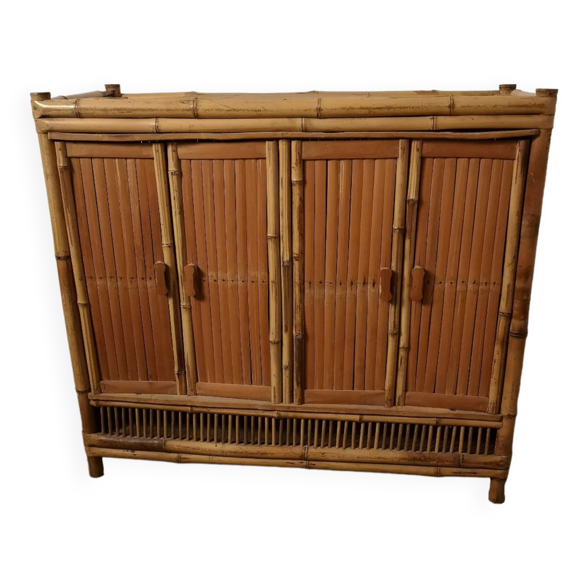 Rattan bamboo cabinet