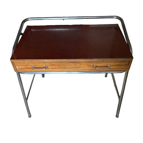Bureau tubulaire chromé années 50-60