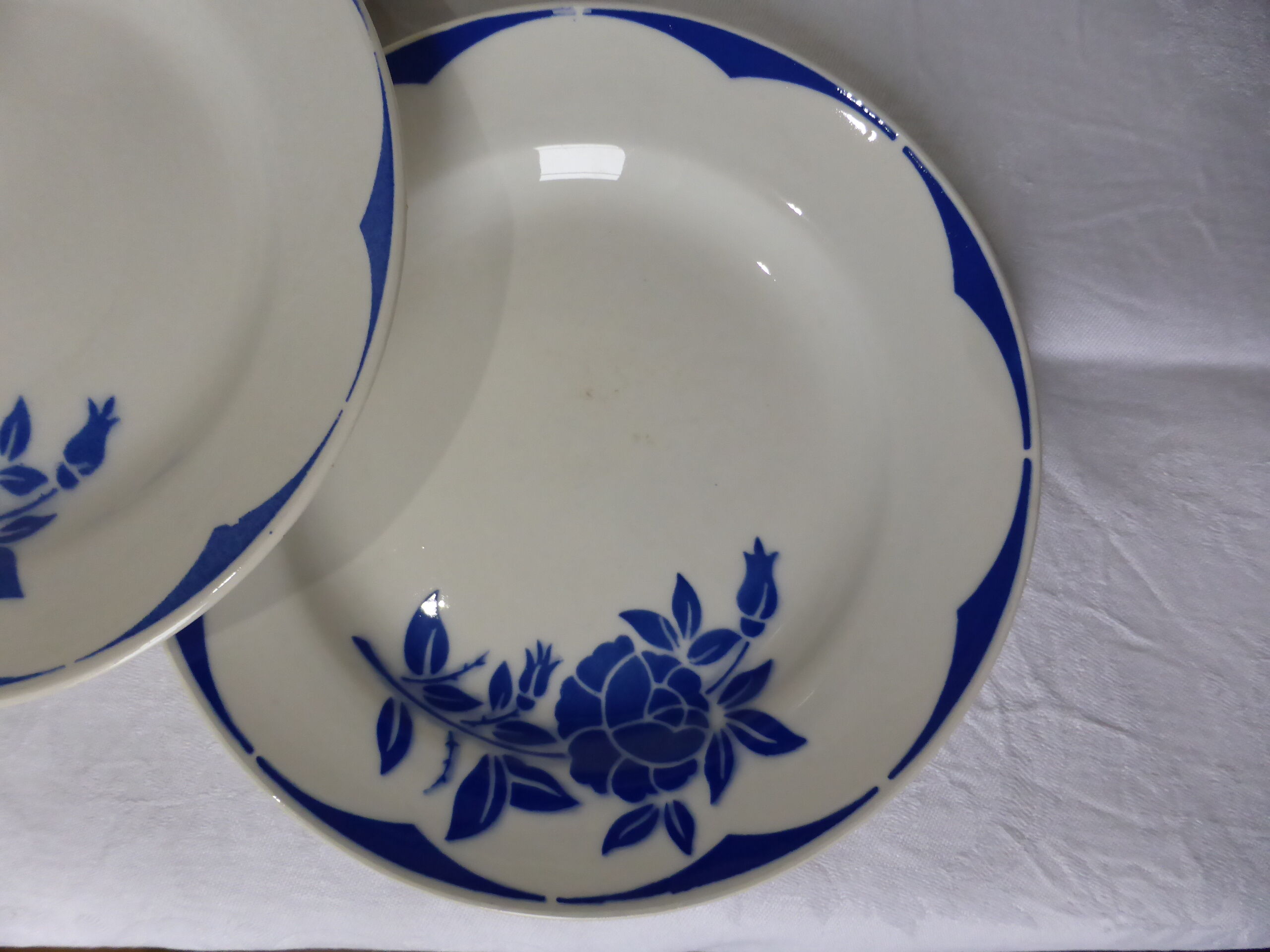 4 flat plates of Digoin Sarreguemines model Corsica 211209