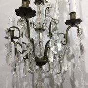 Chandelier 4 Lights Crystal And White Bronze