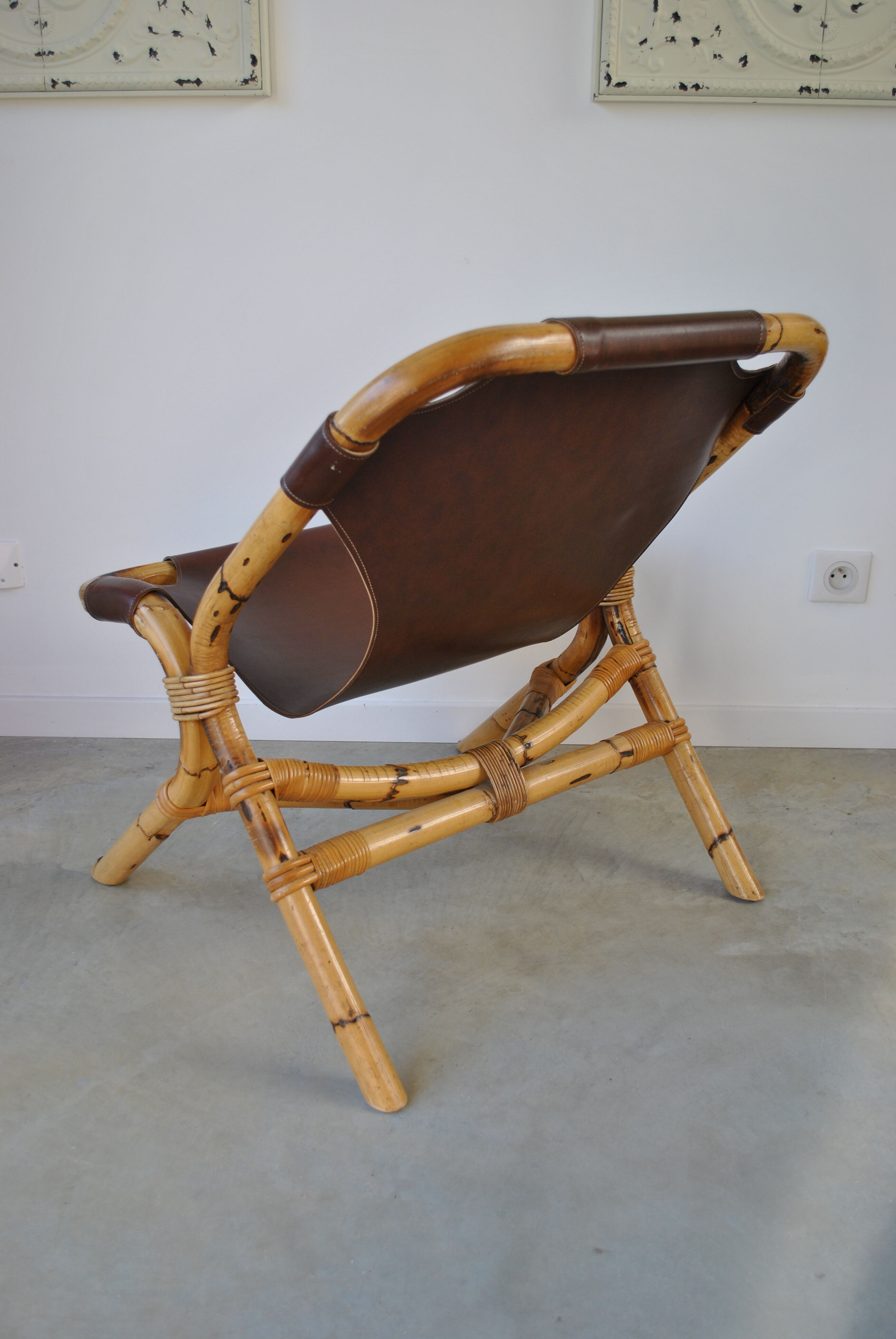 Fauteuil cuir Rohé Noordwolde 1960