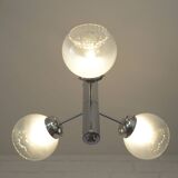 Vintage Murano Glass Pendant Lamp / Mazzega Sputnik Chandelier 1970's