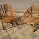 Paire de fauteuils rotin vintage