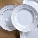 4 vintage flat plates porcelain from St Amand 191103