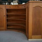1950s curved oak counter/bar