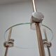 Vintage design glass and metal display shelf