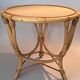 Tripod table in bamboo and rattan from 1960.
