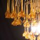 Marilyn Monroe, Orange Murano Glass Flowers Drops Chandelier, 1970s