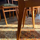 Set of 4 vintage chairs in wood and corduroy – 1950s/60s