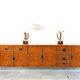 Vintage italian burl wood credenza, 1970s