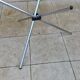 Vintage 70s table with glass and chrome legs.