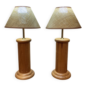 Paire de grandes lampes