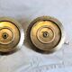 Duo of sunflower cellar rat candlesticks
