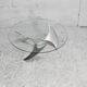 "space age" coffee table. Steel legs, glass slab. Circa 1970