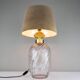 Mid-Century Modern Blown Glass and Brass Table Lamp Lumica Spain, 1970