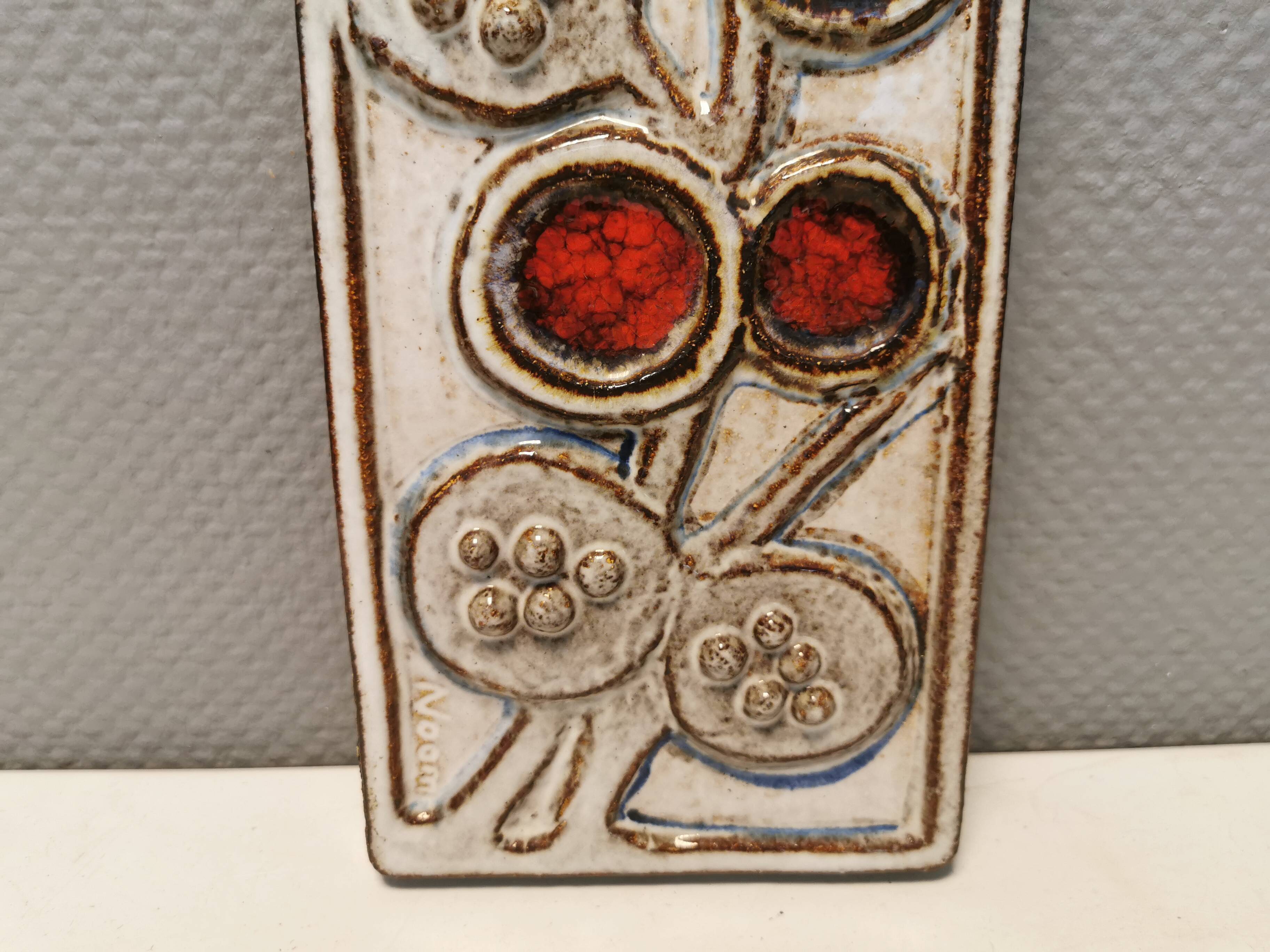 wall relief designed by Noomi Backhausen for Danish Søholm ceramics 1960-70s.