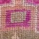Faded Pink Geometric Style Vintage Runner Rug, Rug For Kitchen, 87x302