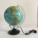 Globe earth bright black vintage