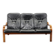 Scandinavian Leather Sofa in the Style of Alvar Aalto, 1970s
