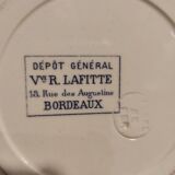French vintage soup plate, R. Lafitte, Terre de Fer, Salins
