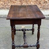 Louis XIV style writing desk in dark solid wood from the 19th century