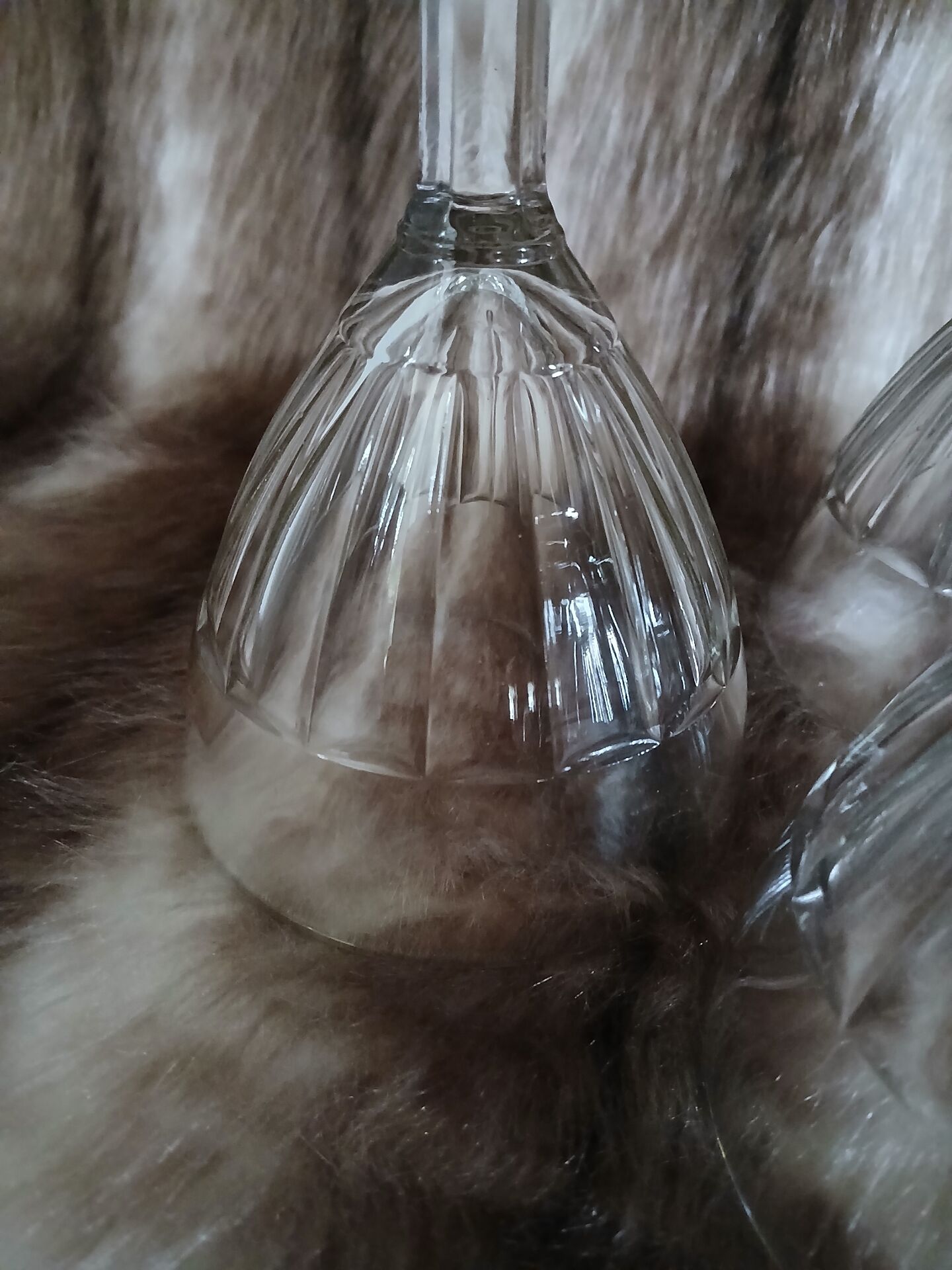 3 vintage stemmed glasses