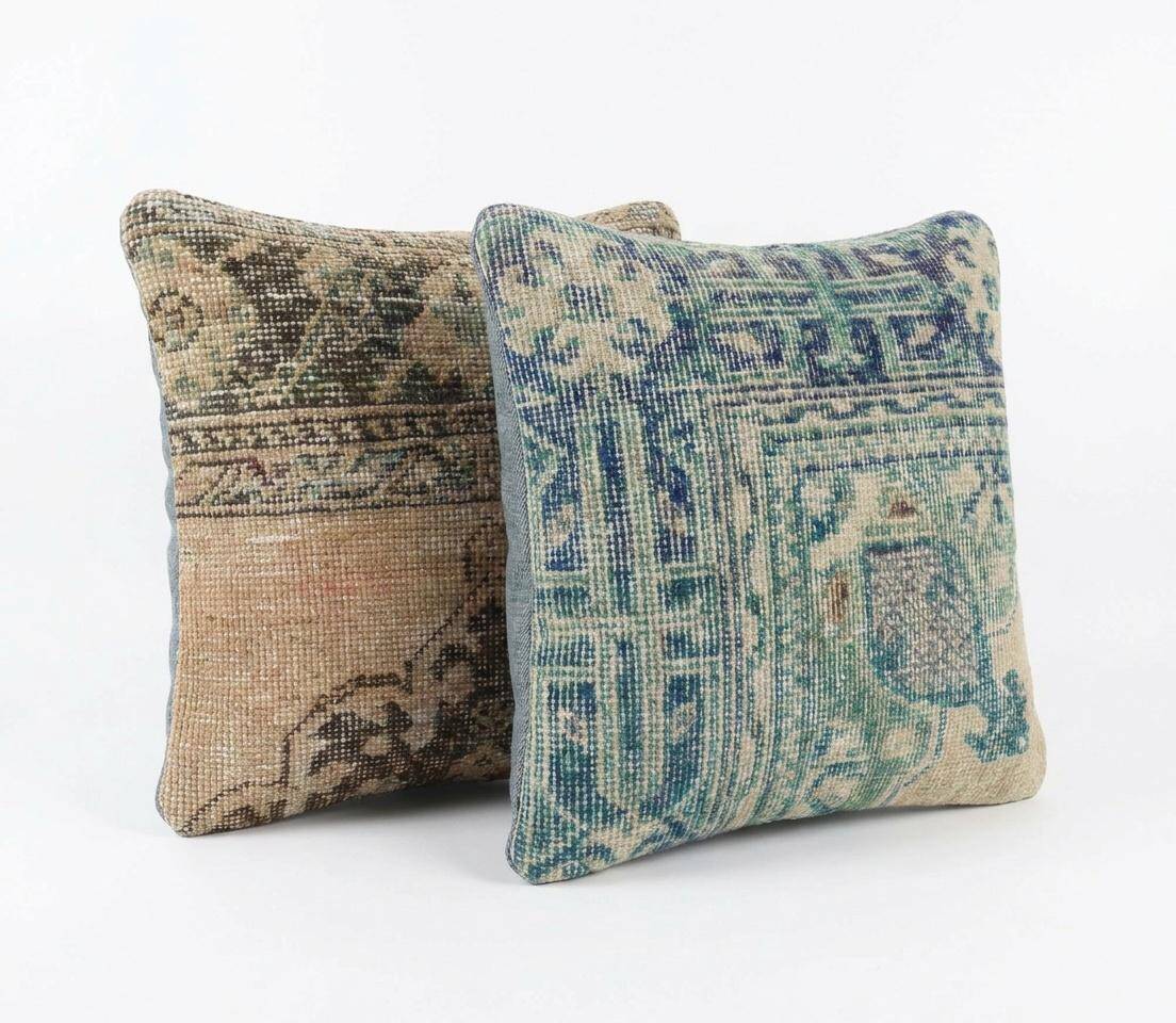 Set of 2 vintage Turkish cushion covers 41x41 cm