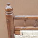 Natural burmese teak sofa and braided cotton seat & backsplash