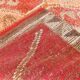 Tapis de couloir turc vintage rose et rouge, 95 x 294 cm