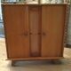 Vintage doll wardrobe cabinet