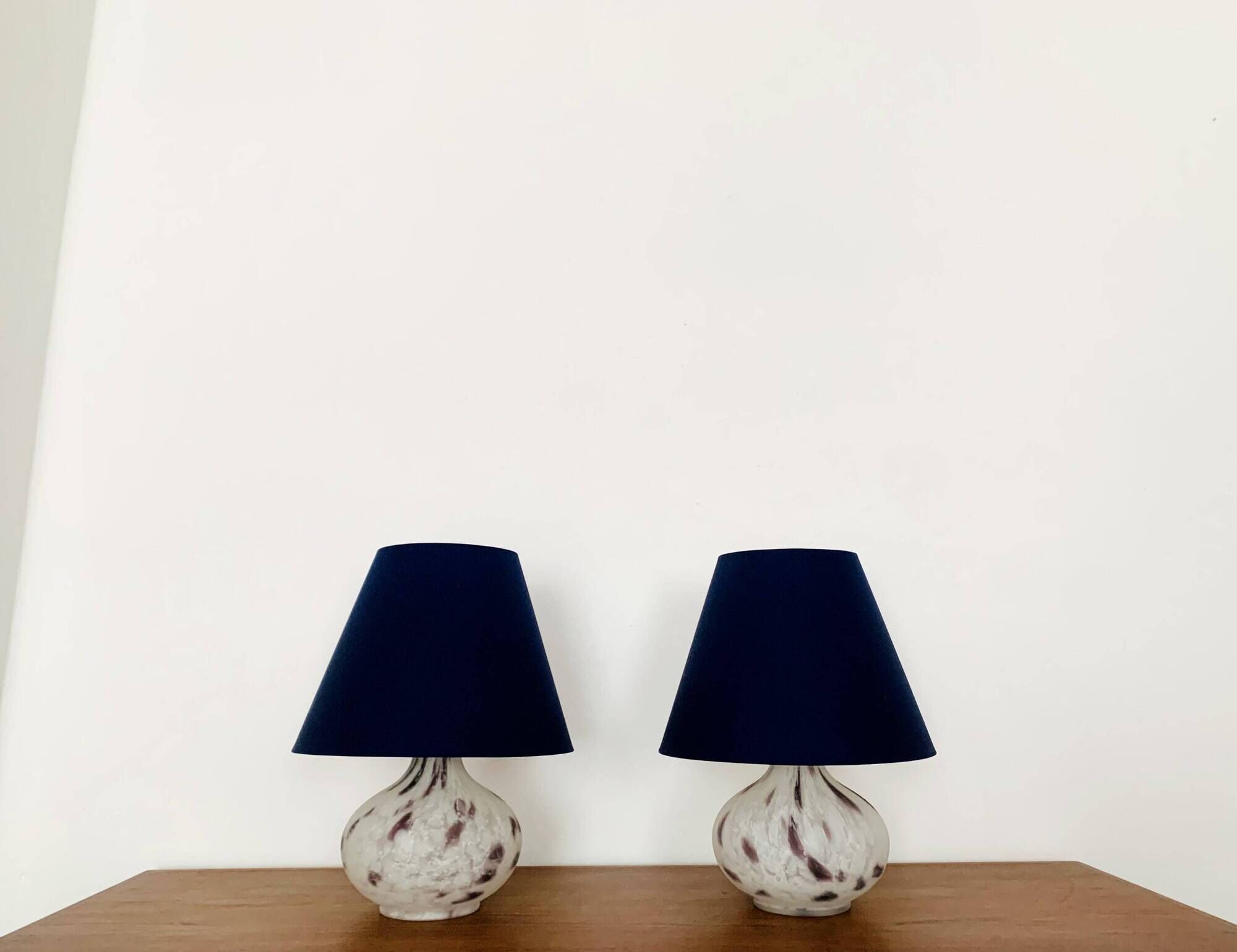 Set of 2 Glass Table Lamps by Peill and Putzler