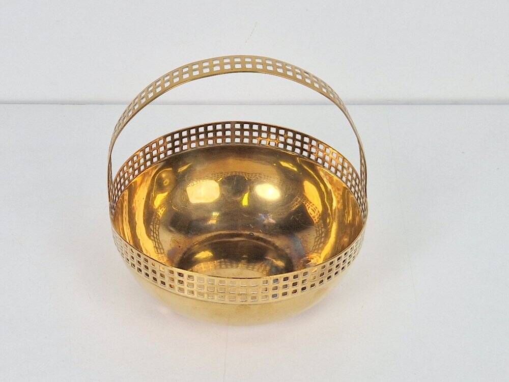 Art Deco Brass Bowl by Fischer Göppingen, 1920s
