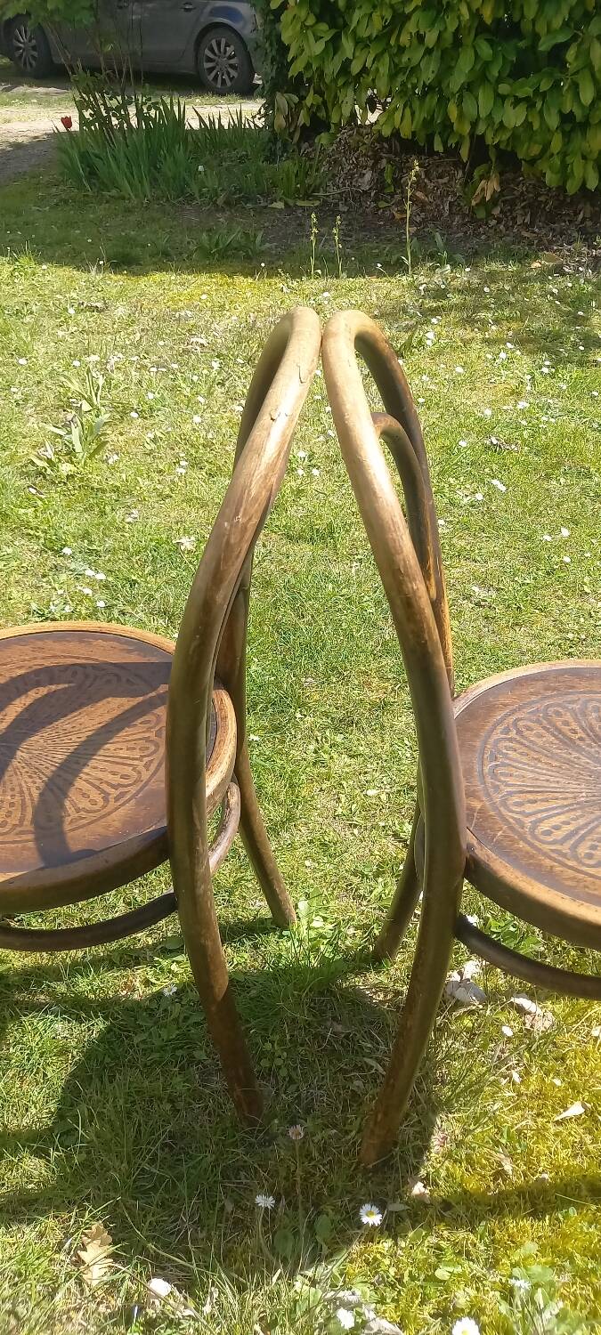 Pair of Thonet bistro chairs