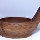 Solid wood fruit bowl carved bird