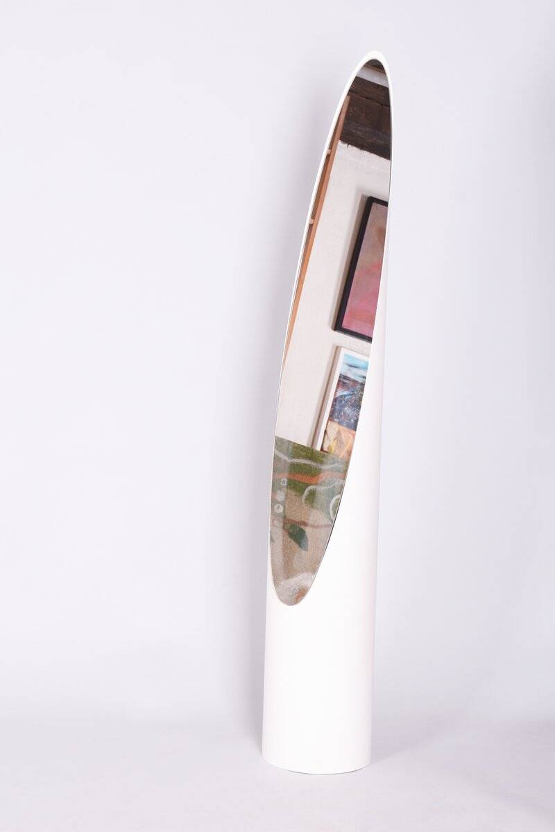 Mid-Century Modern Floor Mirror by Roger Lecal, 1970s