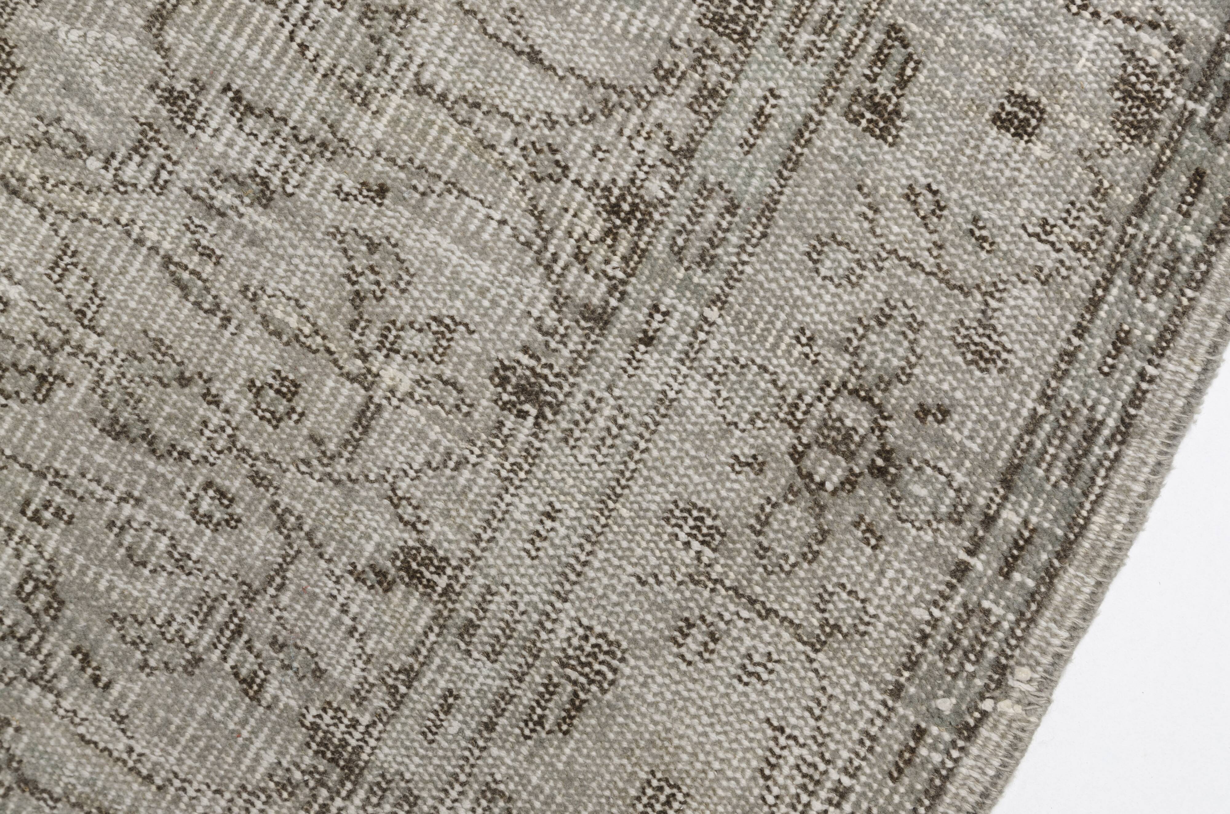 Grey Vintage Antique Wool Rug sku2384