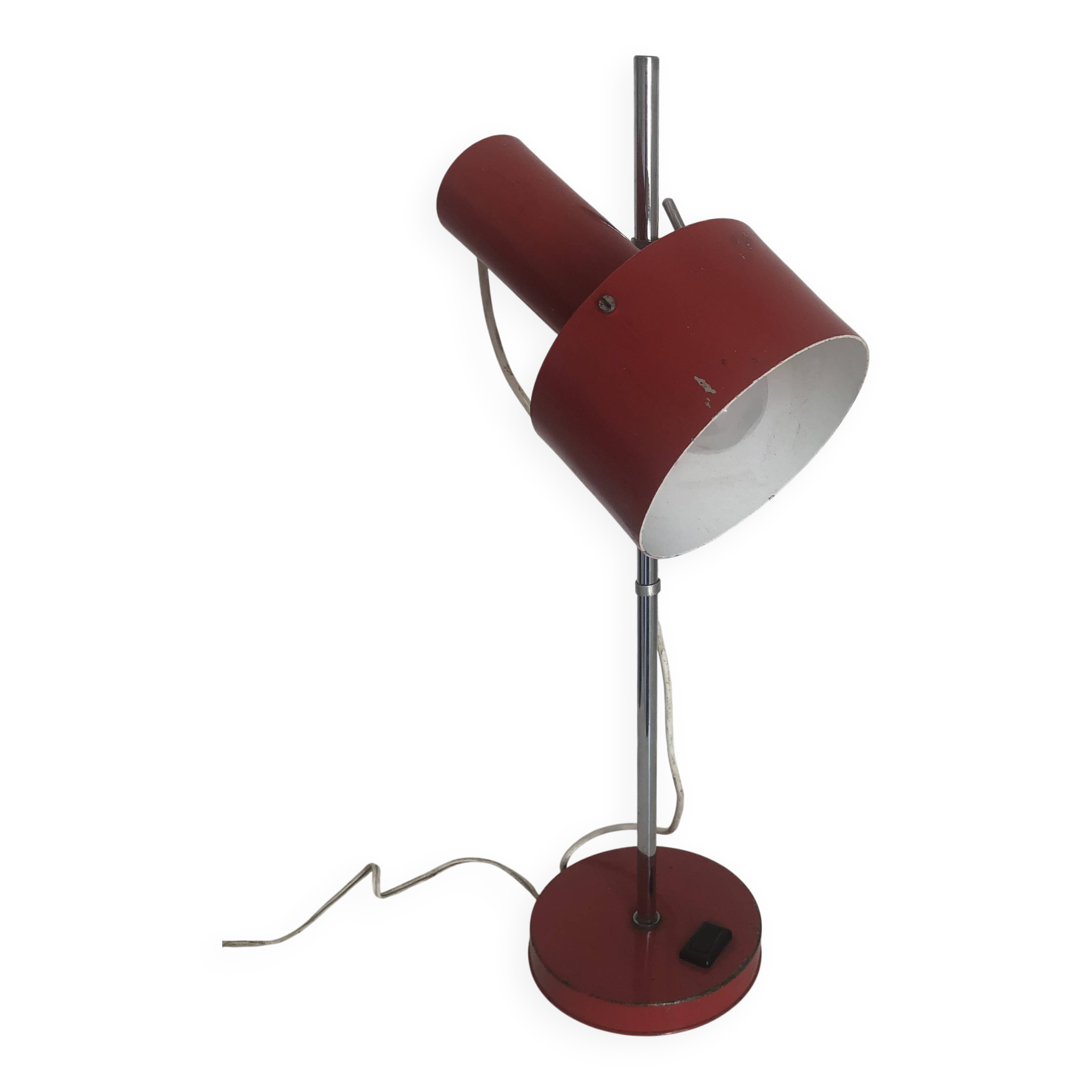 Vintage 1960 Monteuse Delmas devil red lamp - 44 cm