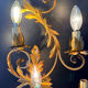 Pair of Golden Florentine Wall Lights 1950s 1960s Hollywood Regency 7 Lights