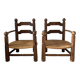 Pair of low armchairs in the Dudouyt style