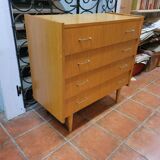 Vintage oak chest of drawers from the 60s